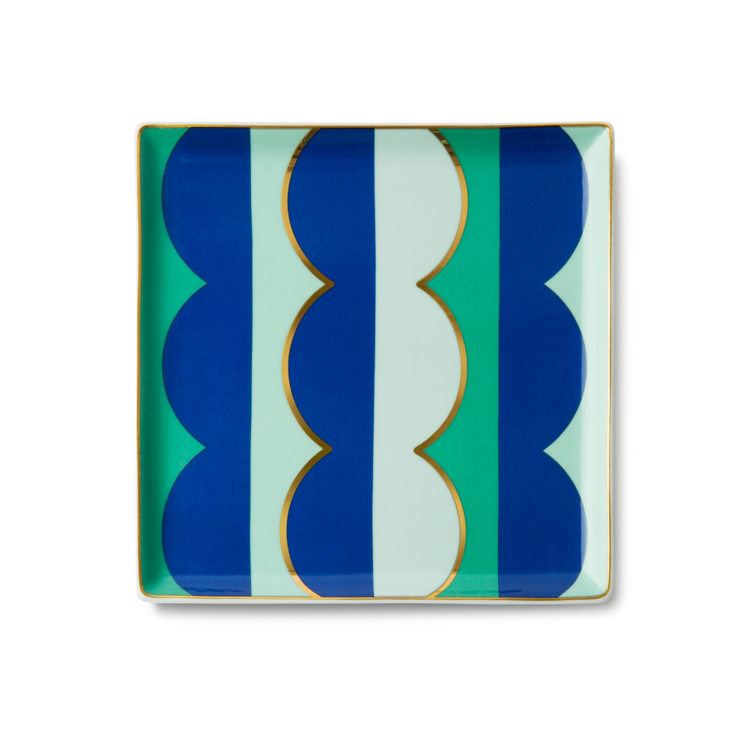 RIVIERA BLUE WAVE CERAMIC TRAY