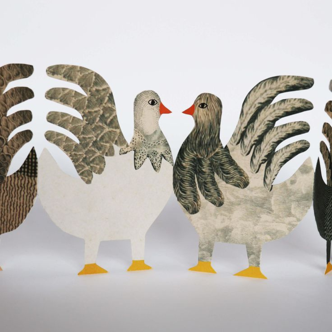 Chickens Concertina Card