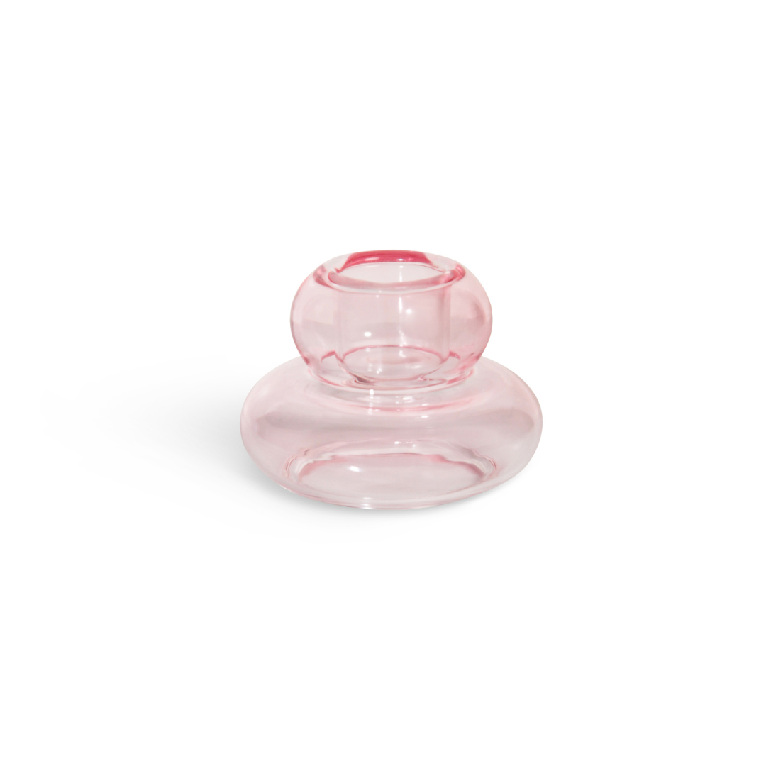 Candle holder whipped small - Pink