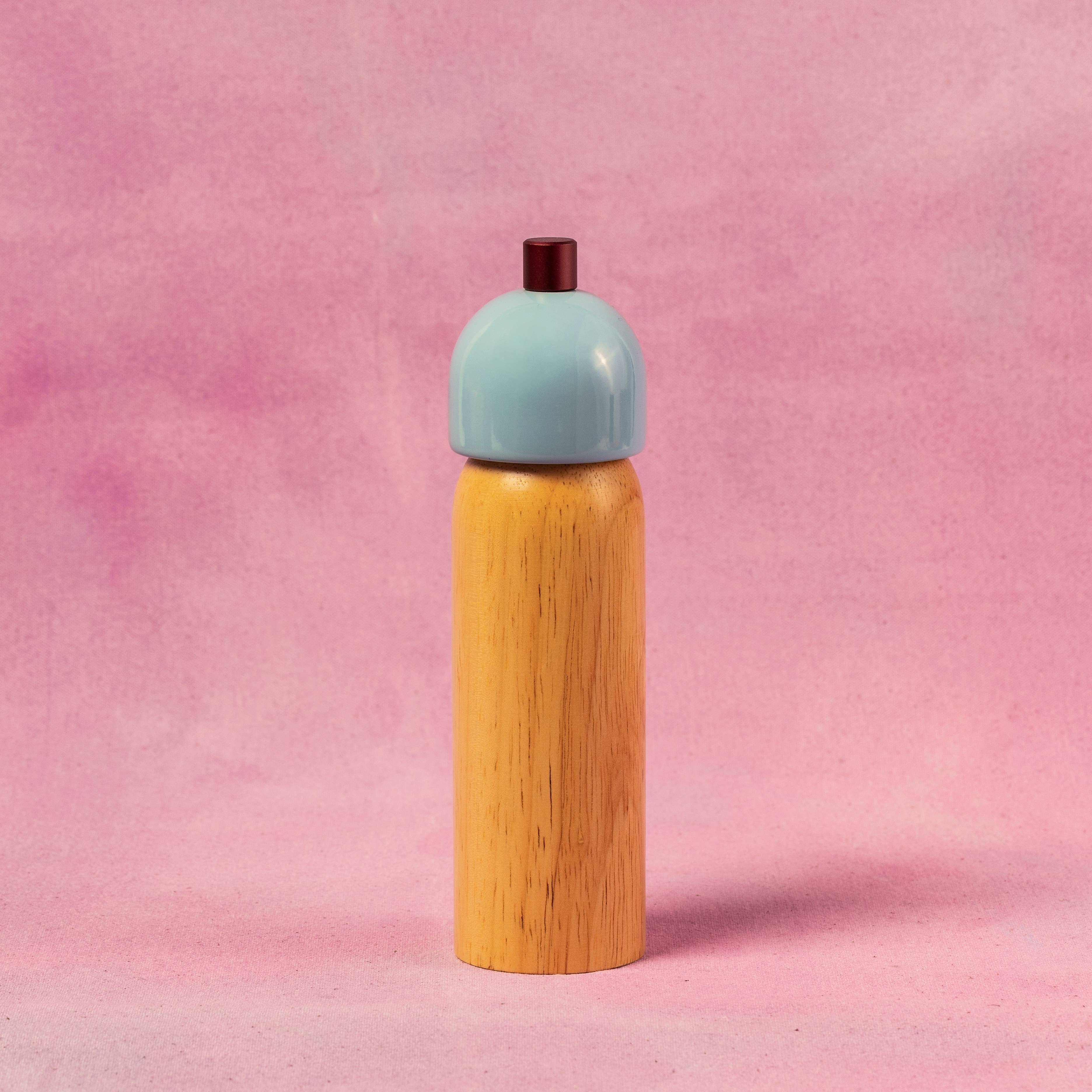 Salt & Pepper Grinder - Light Blue & Burgundy