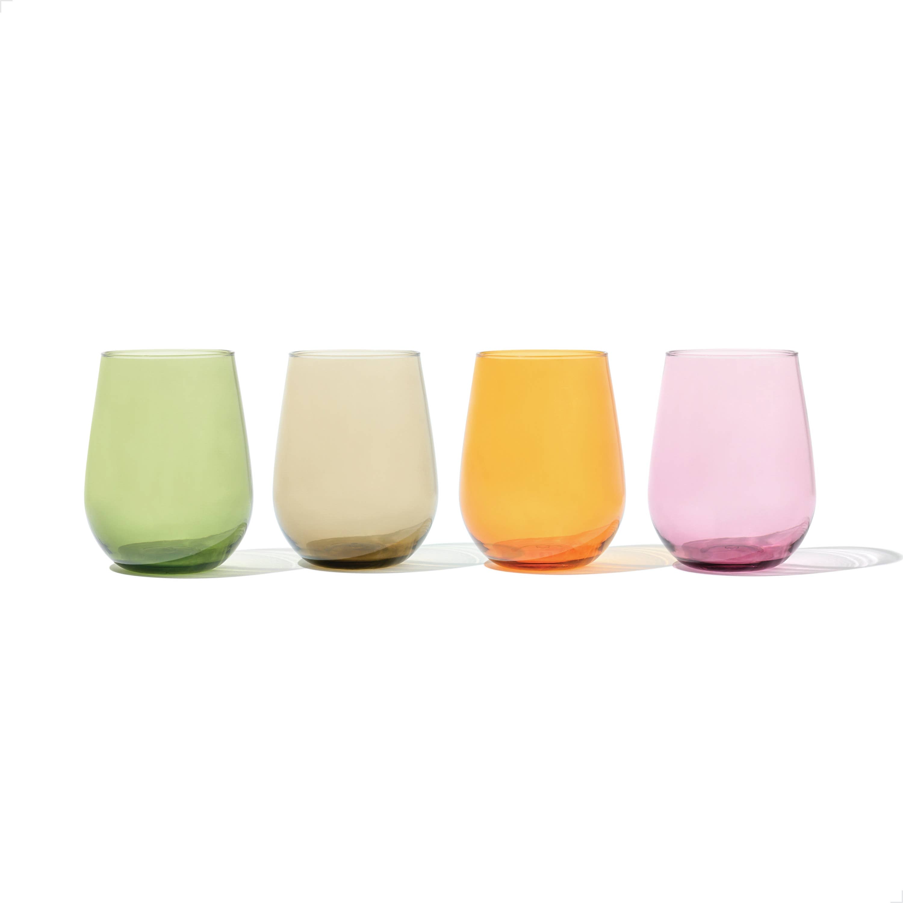 Unbreakable Stemless Wine Glasses SET OF 4