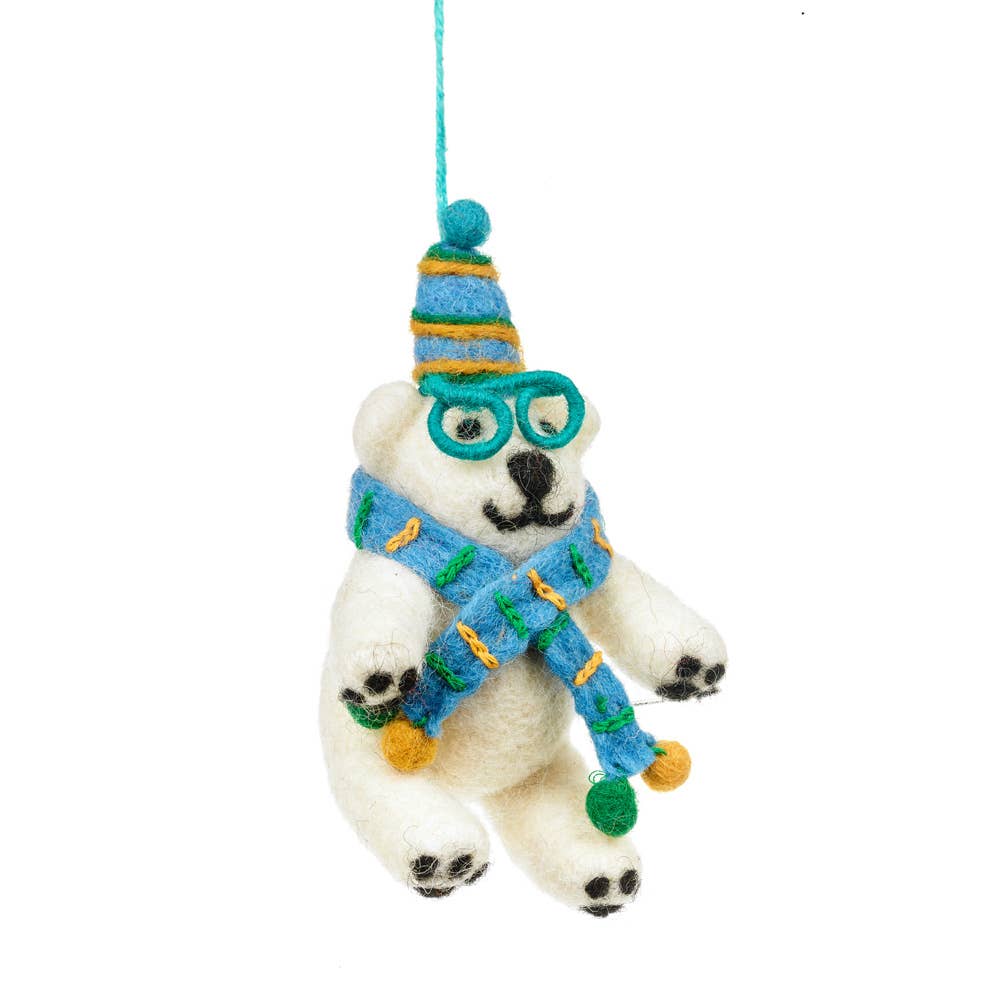 Polar Bear Christmas Ornament