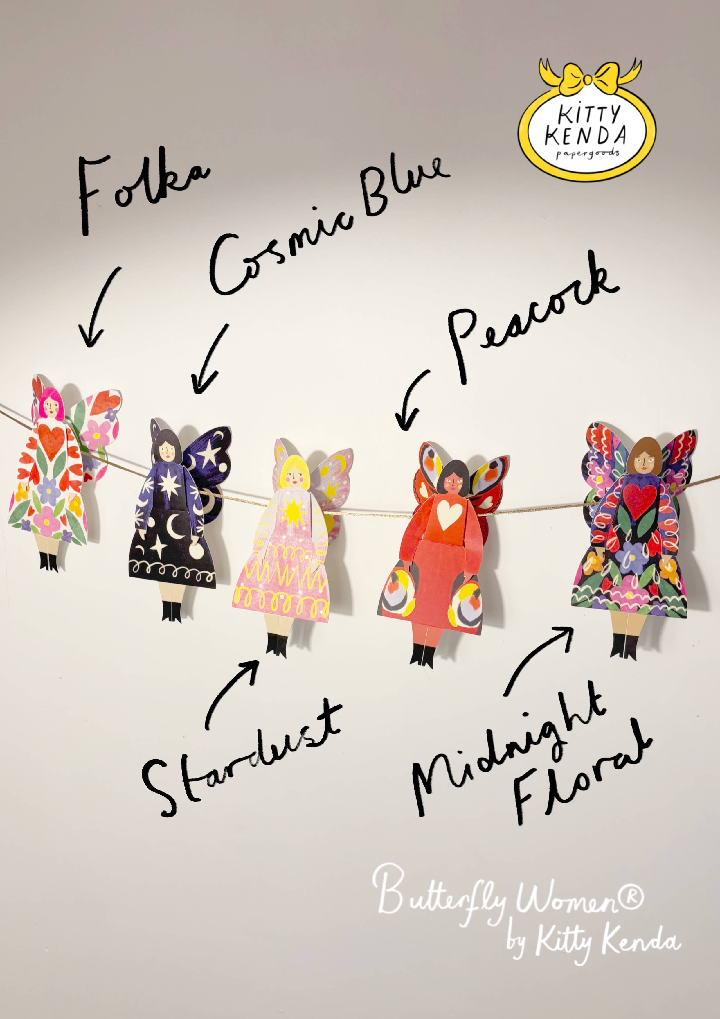 Butterfly Woman Sitting Greeting Card - Stardust