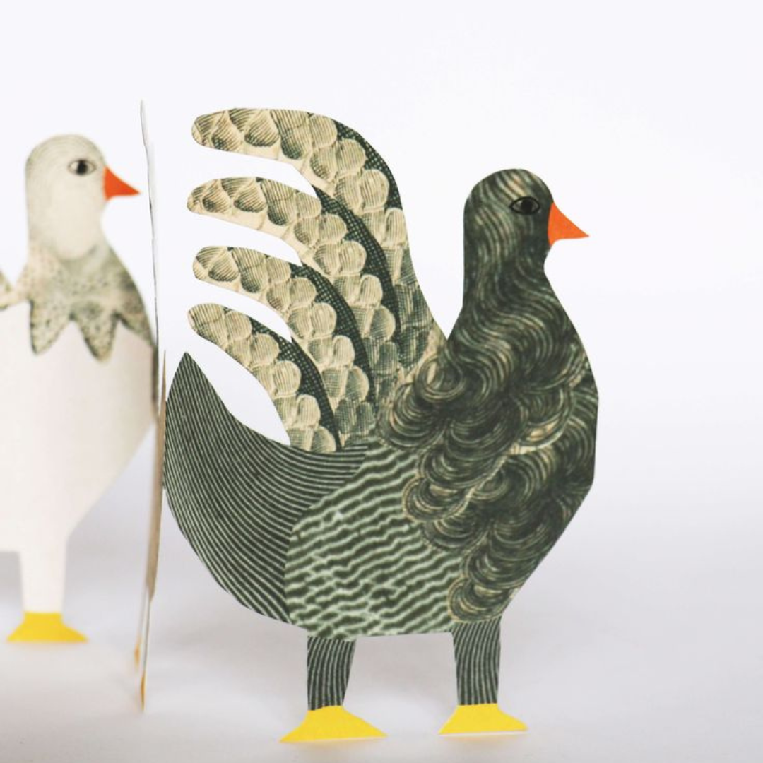 Chickens Concertina Card