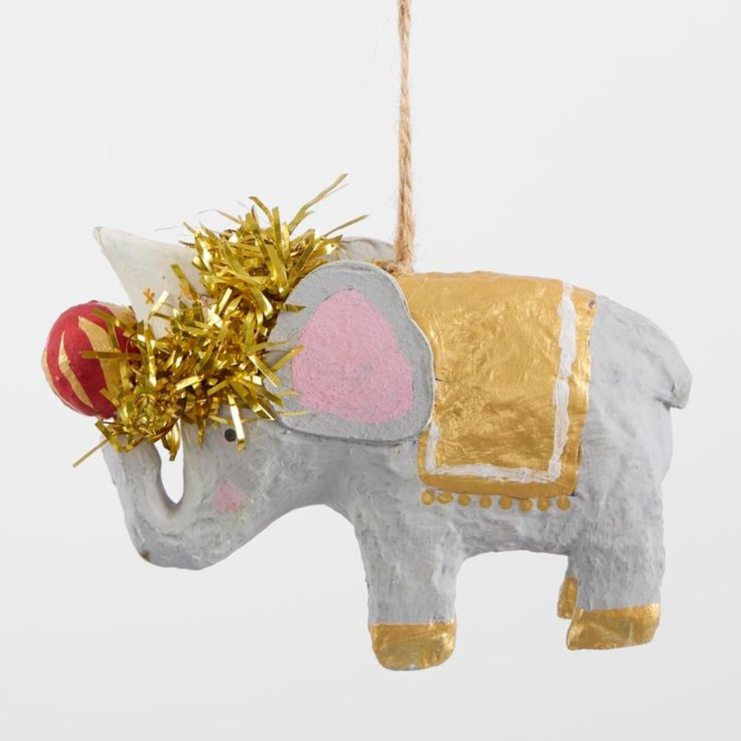 PRE-ORDER PAPER MACHE ELEPHANT TREE DECORATION