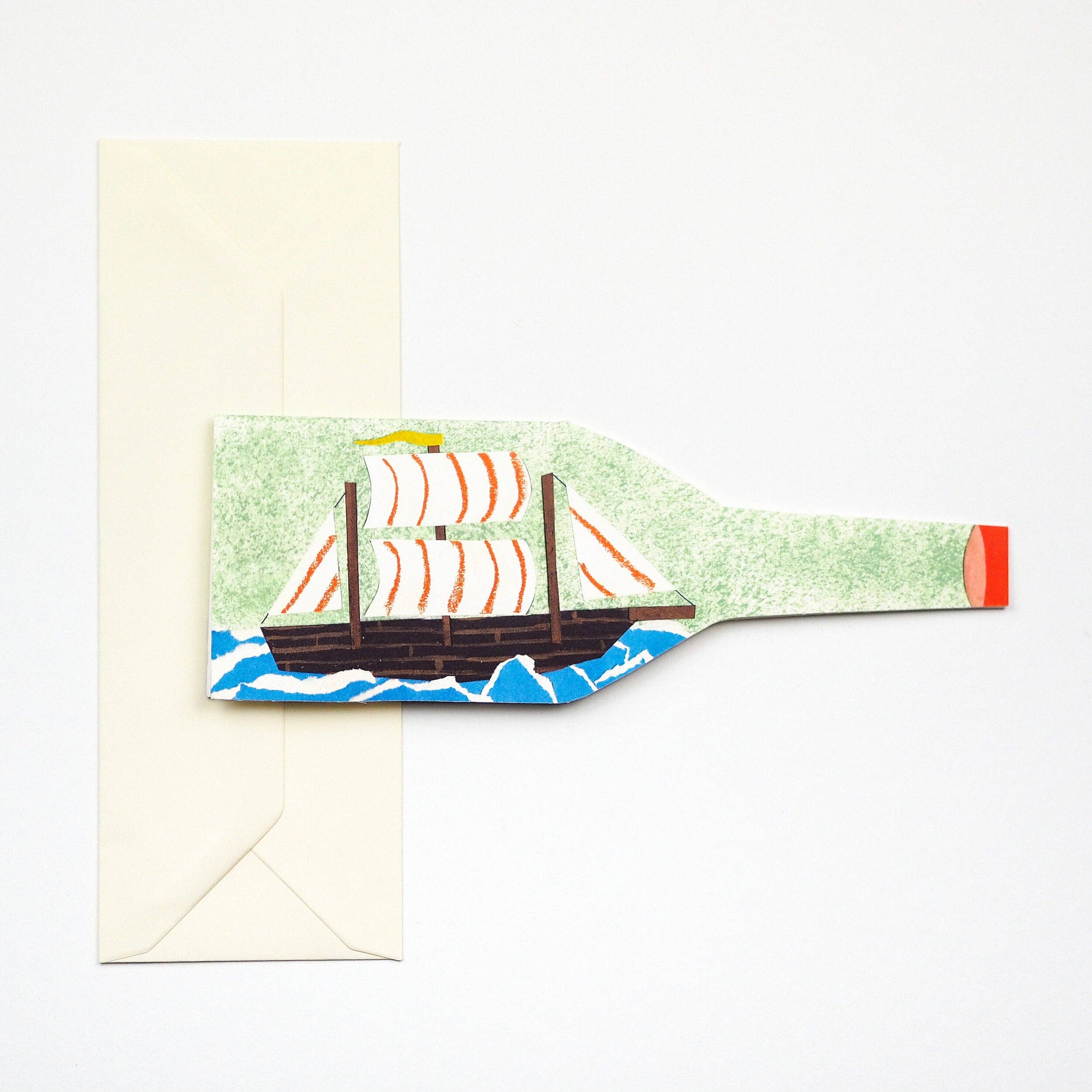 Ship in a Bottle Card