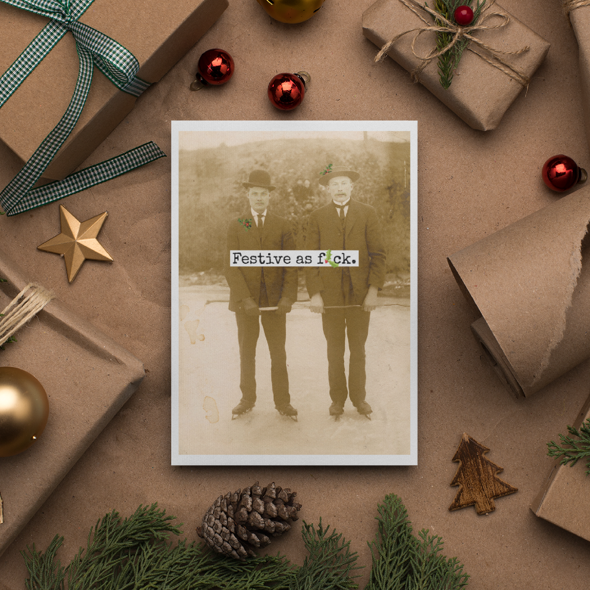 Festive as Fu*k Christmas Card