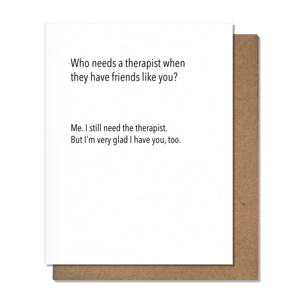 Therapist Friend - Friendship Card