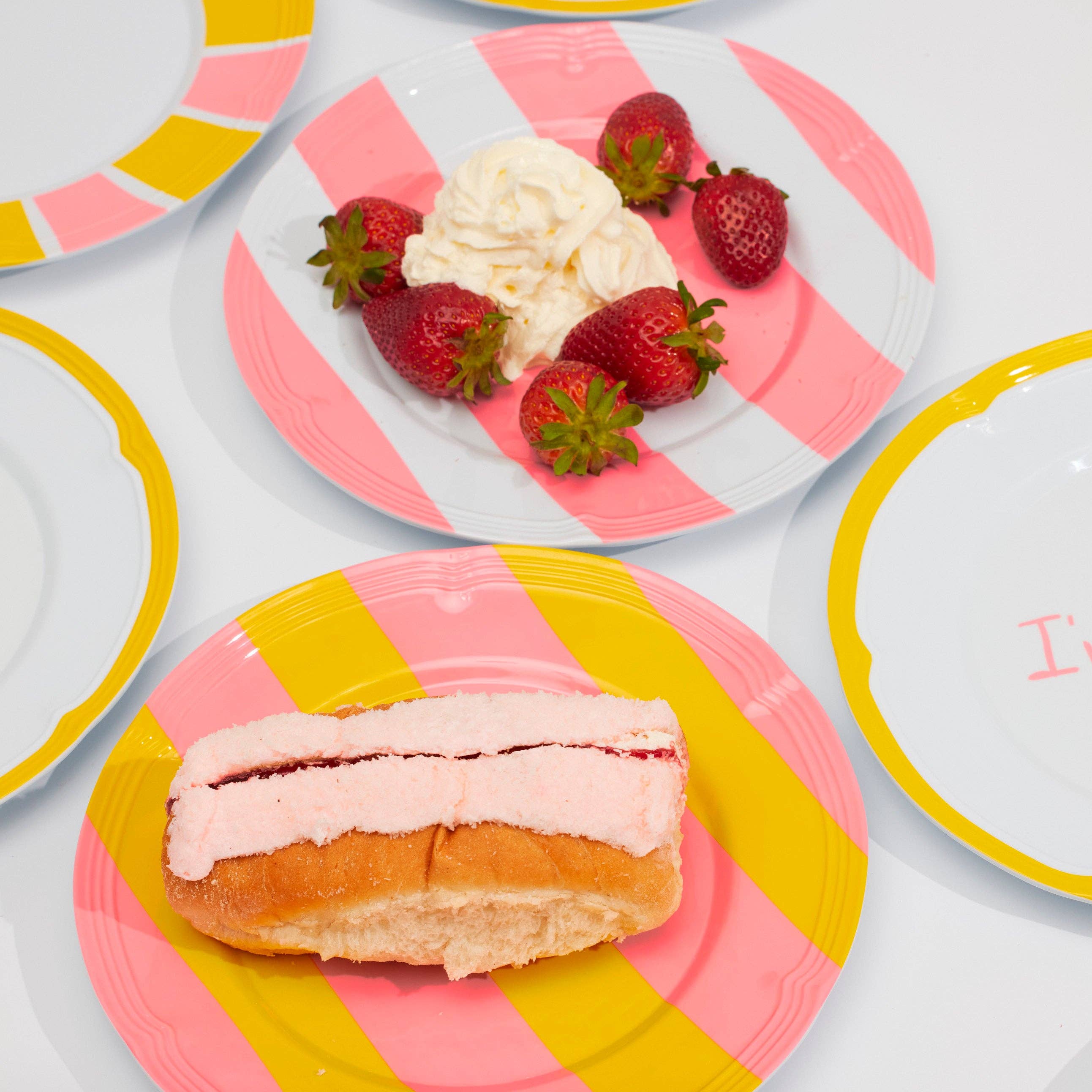 Baby, Let's Go Outside Melamine Plate Set | Striped