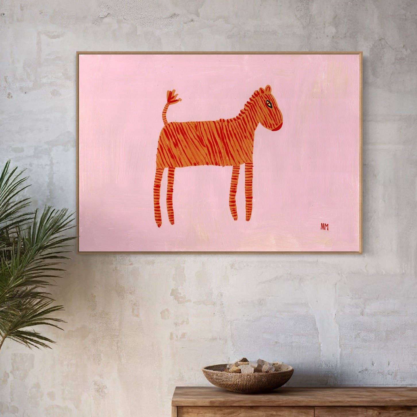 Orange Zebra by Nancy McKie - unframed