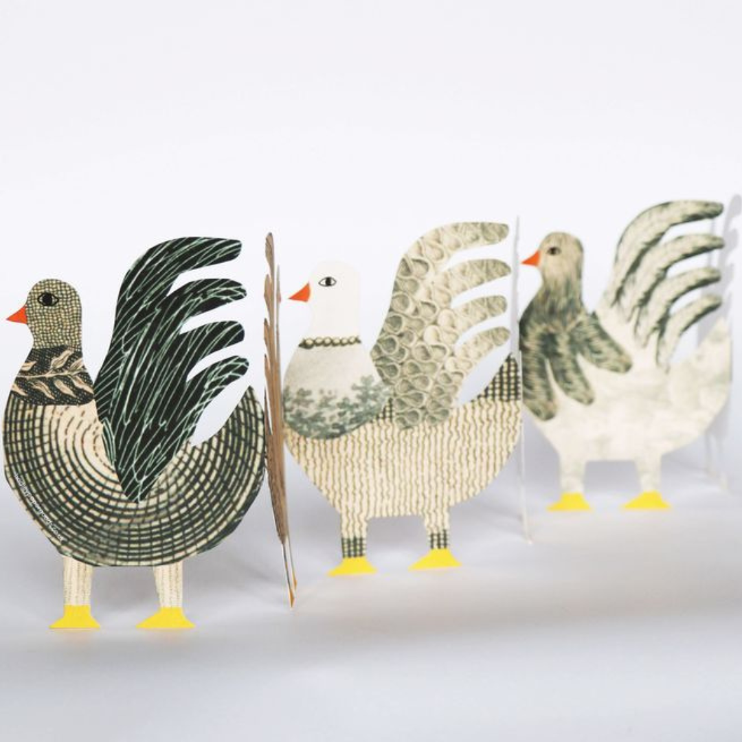 Chickens Concertina Card
