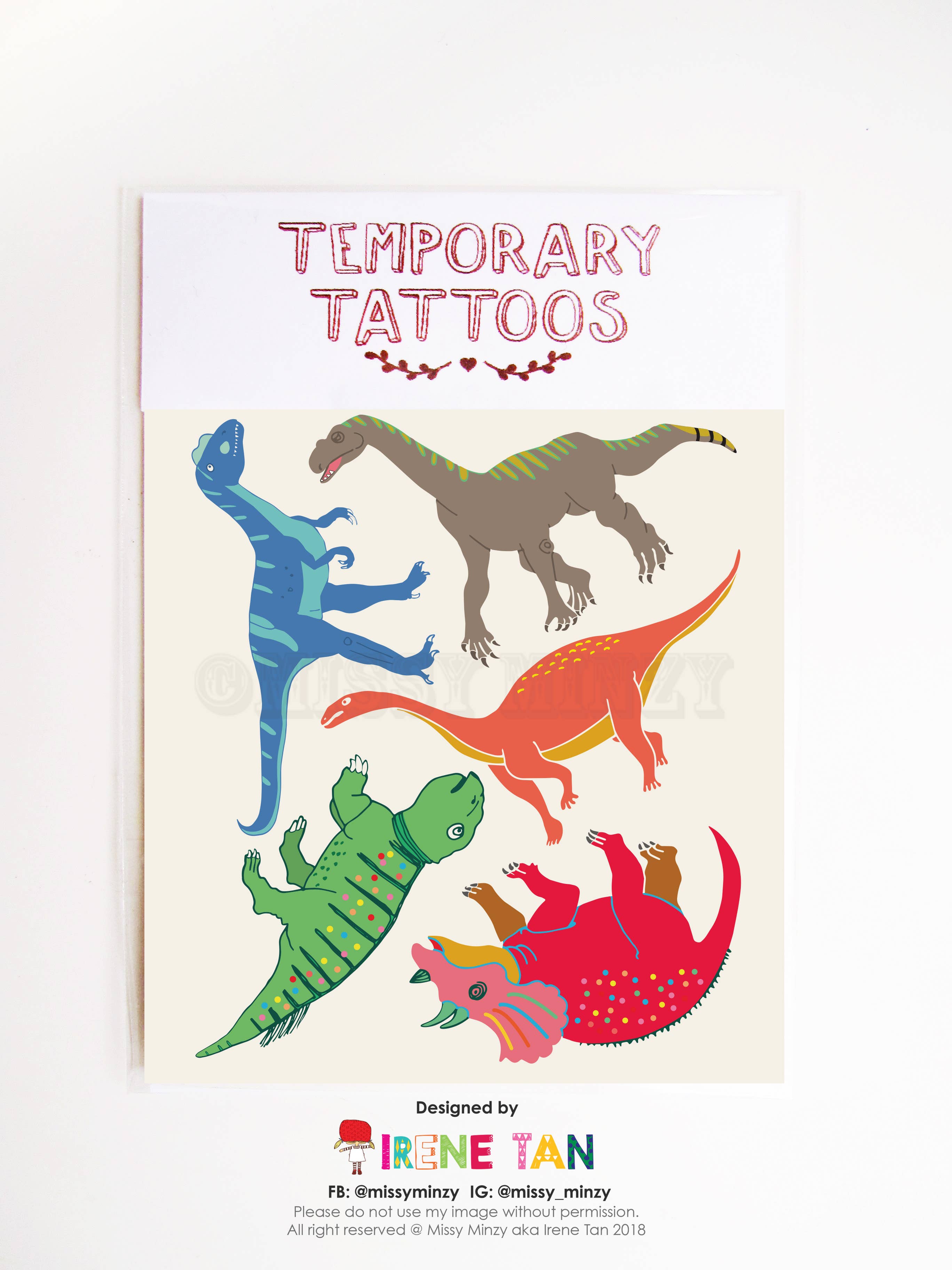 Dinosaur Temporary Tattoos