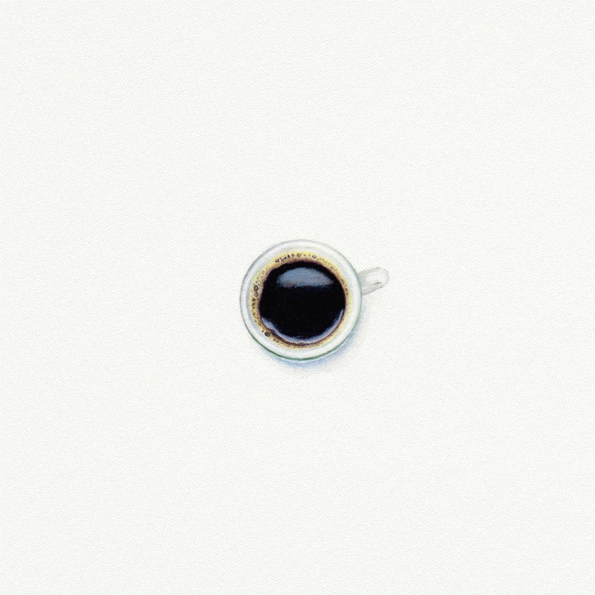 Cup of Coffee Miniature Watercolour Print