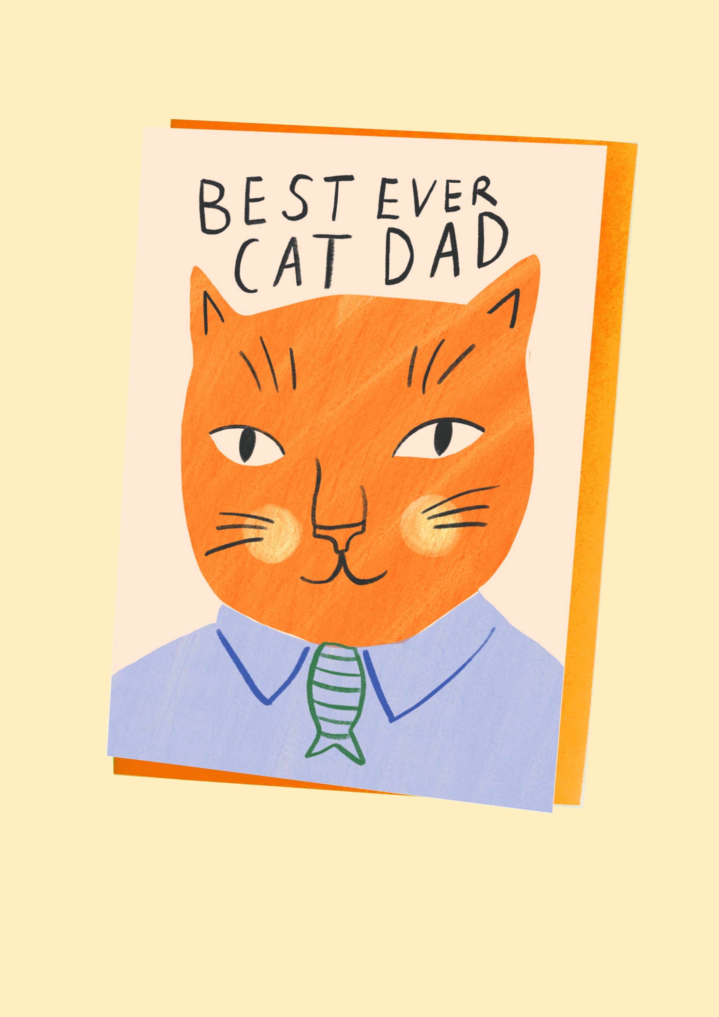 Best Ever Cat Dad Greeting Card