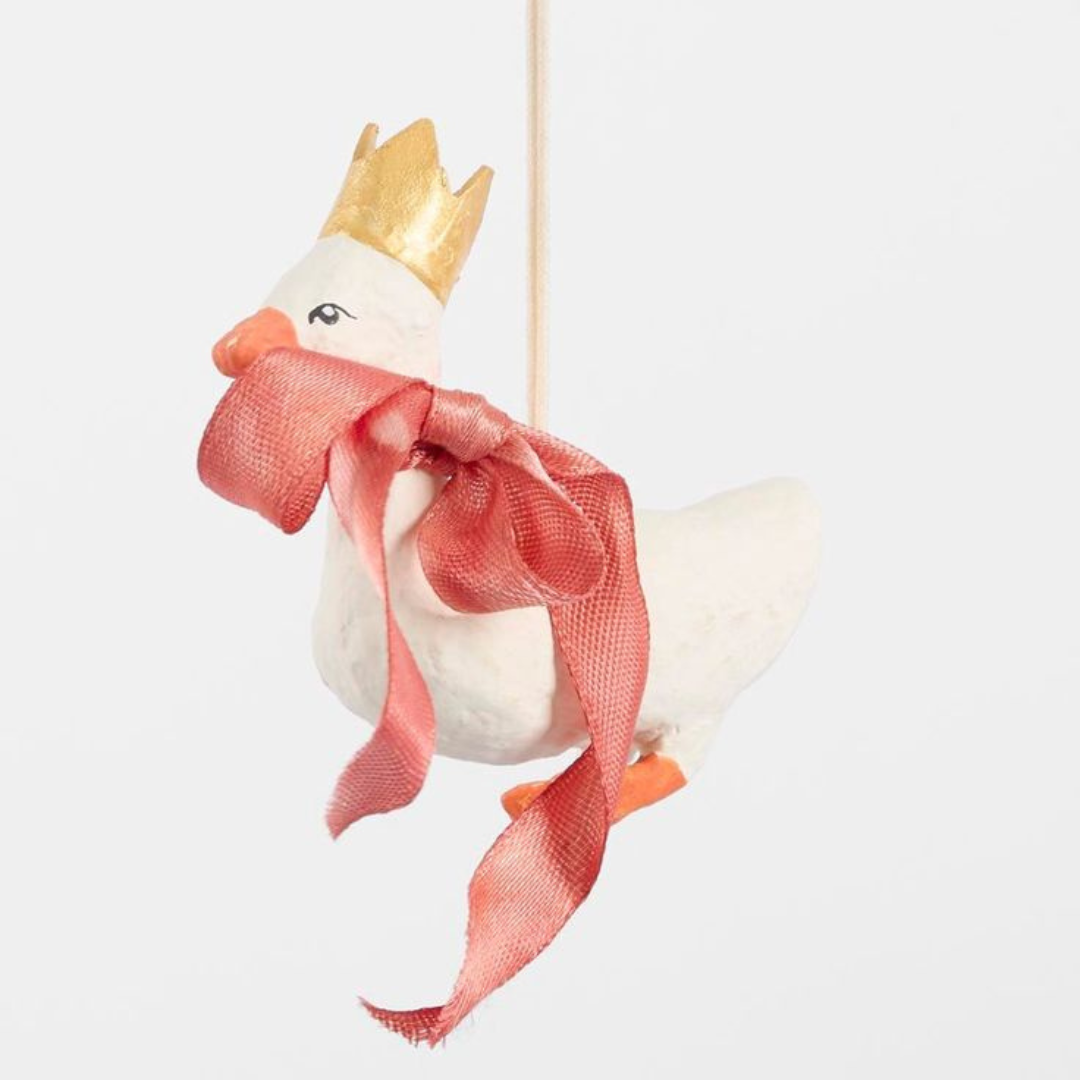 PRE-ORDER COTTON MACHE DUCK CHRISTMAS DECORATION