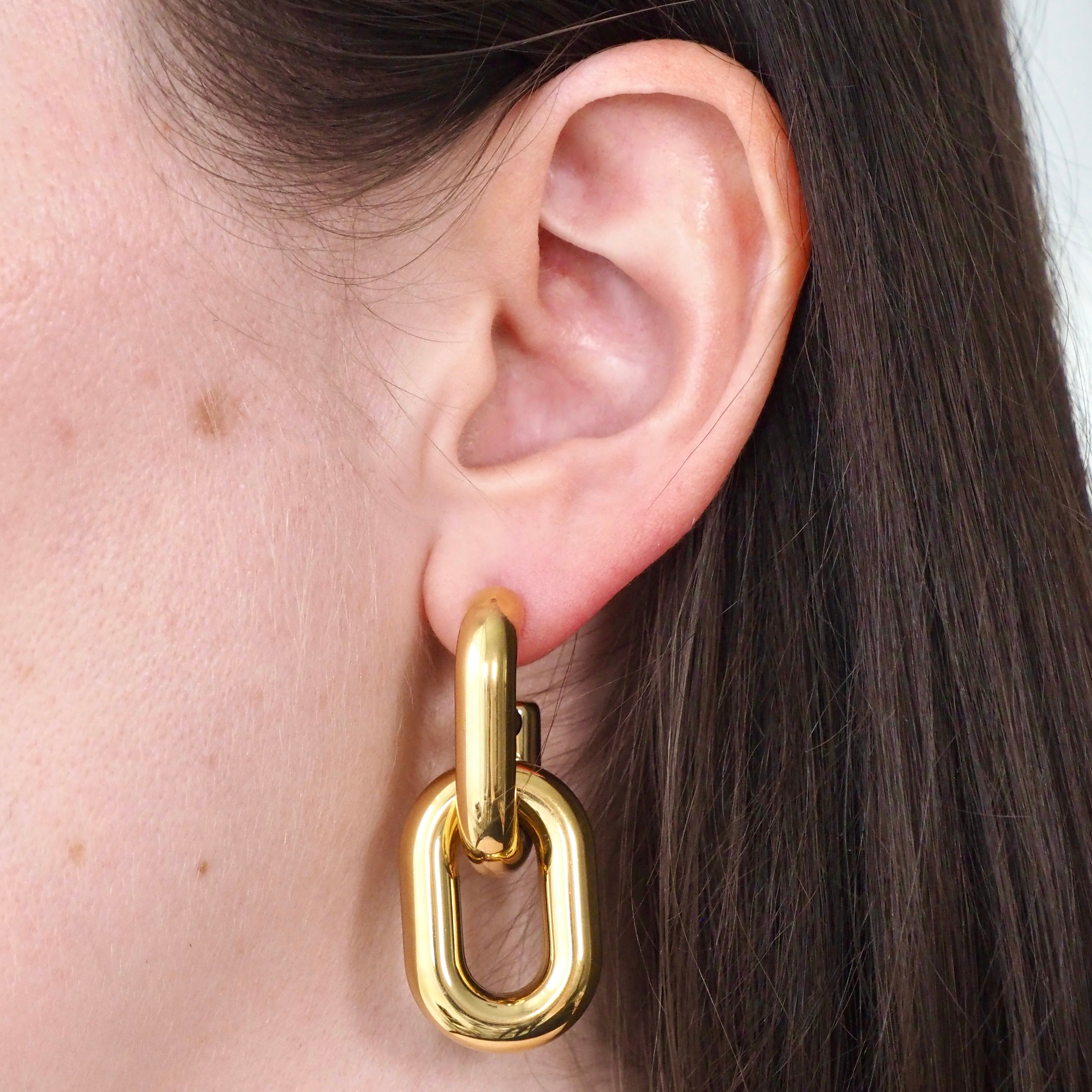Chain of Command Waterproof Earrings - Gold