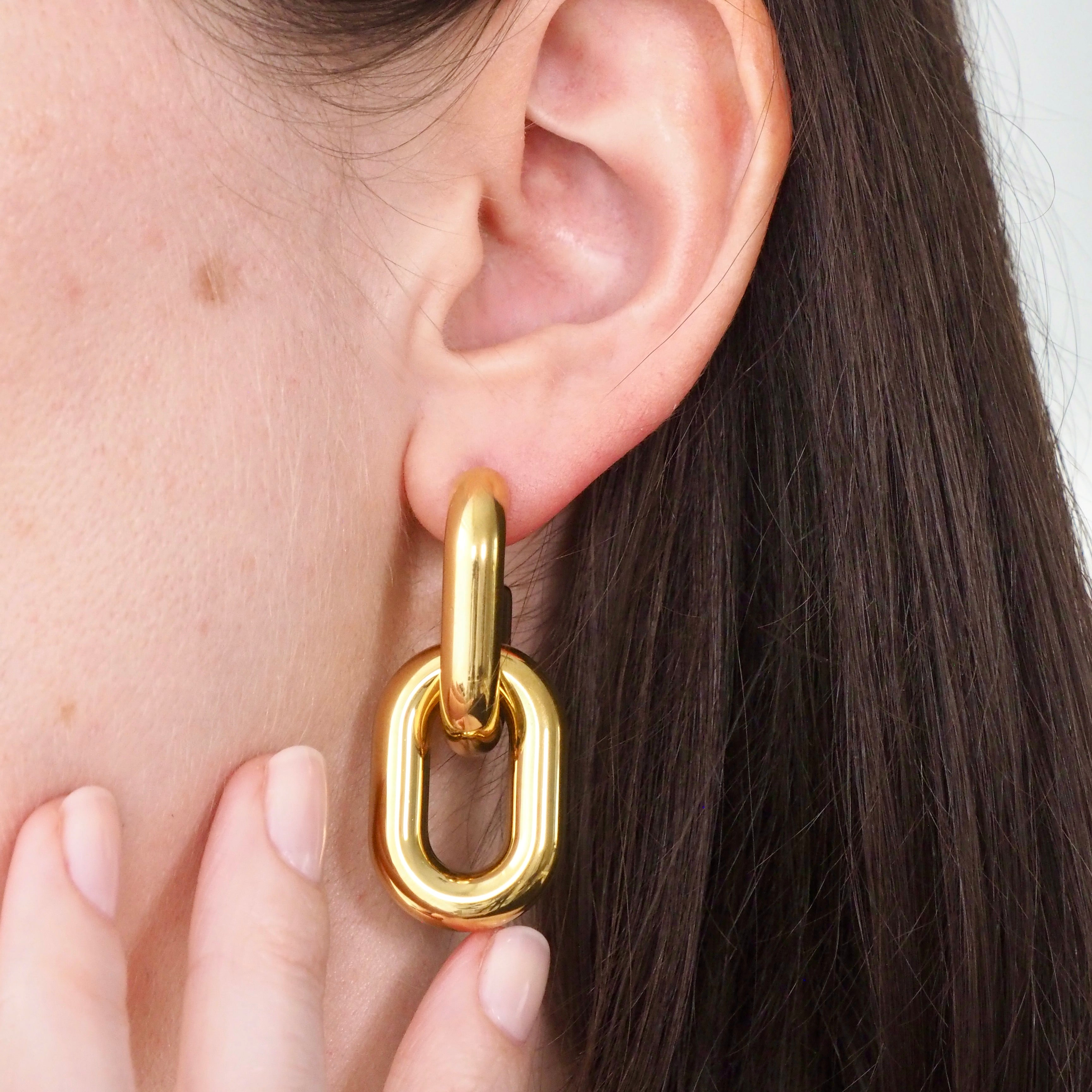 Chain of Command Waterproof Earrings - Gold