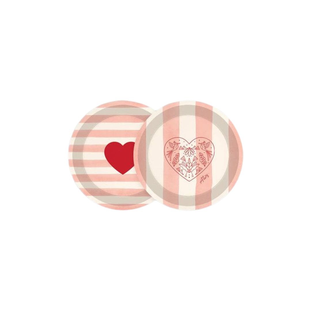 Pink Stripe Coasters - Set of 2