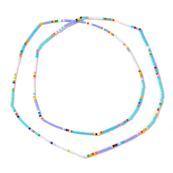 Tiny Glass Bead Wrap Bracelet - Blue