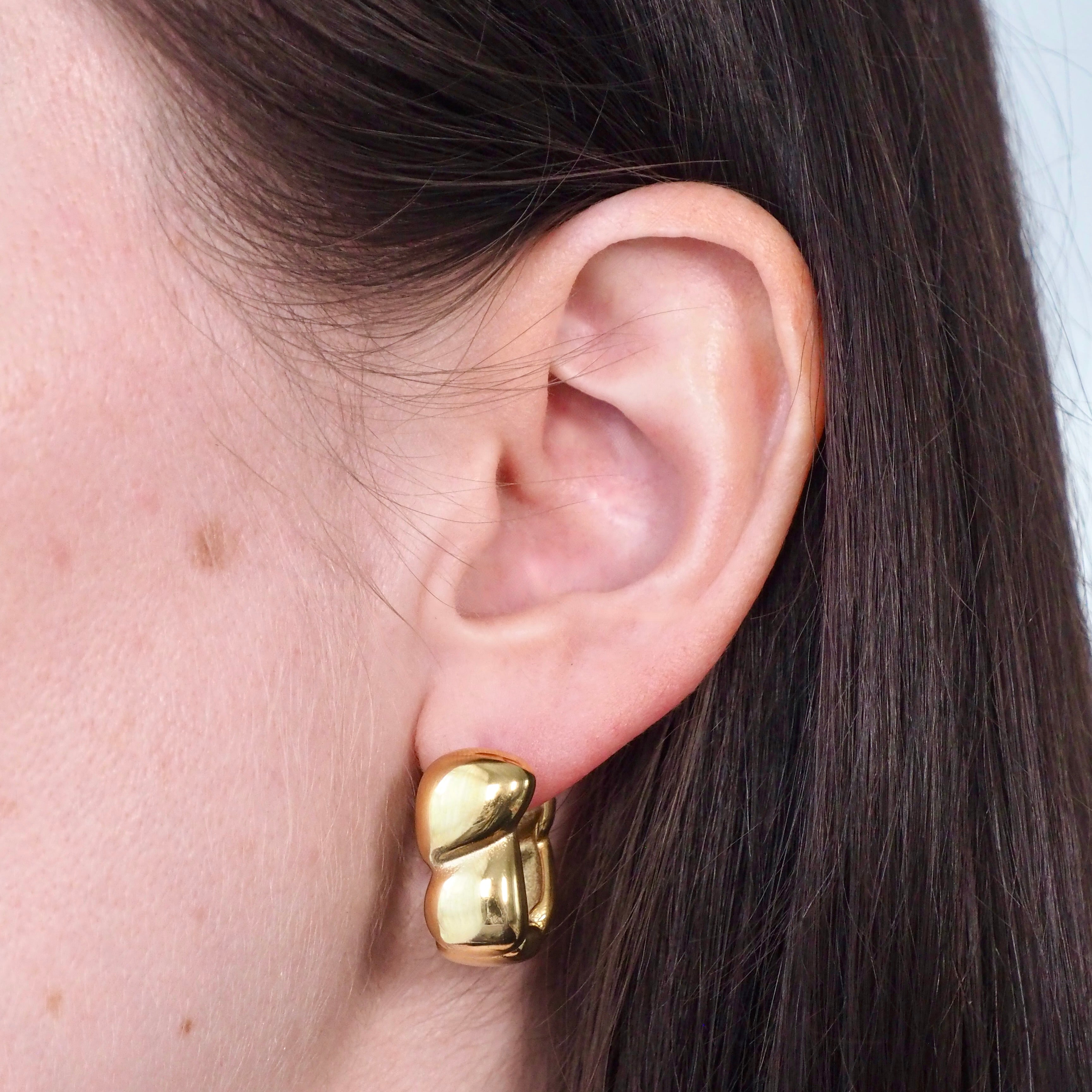 Goldie Squared Waterproof Hoop Earrings
