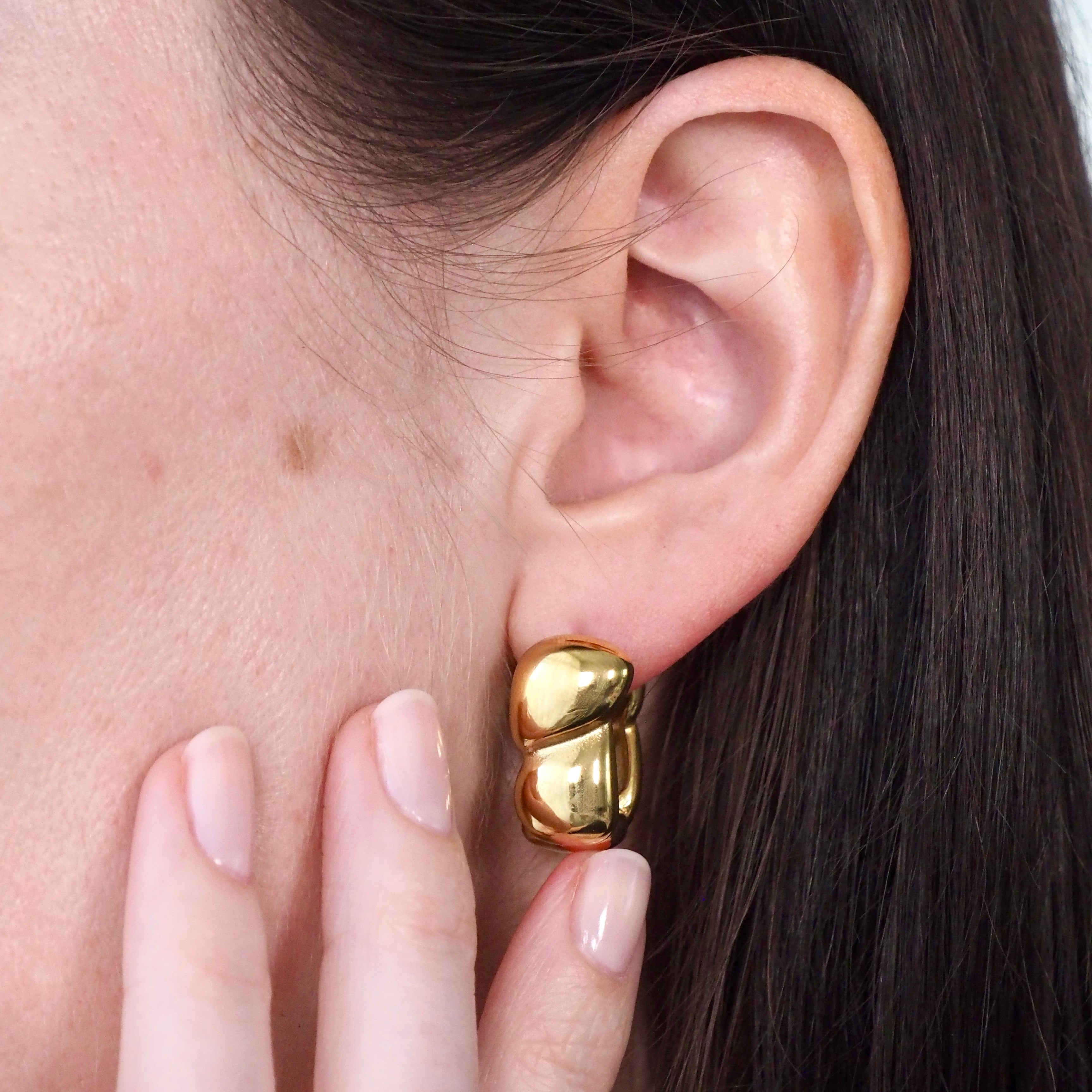 Goldie Squared Waterproof Hoop Earrings
