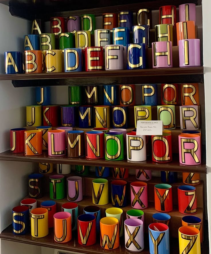 Alphabet Brush Pot - A