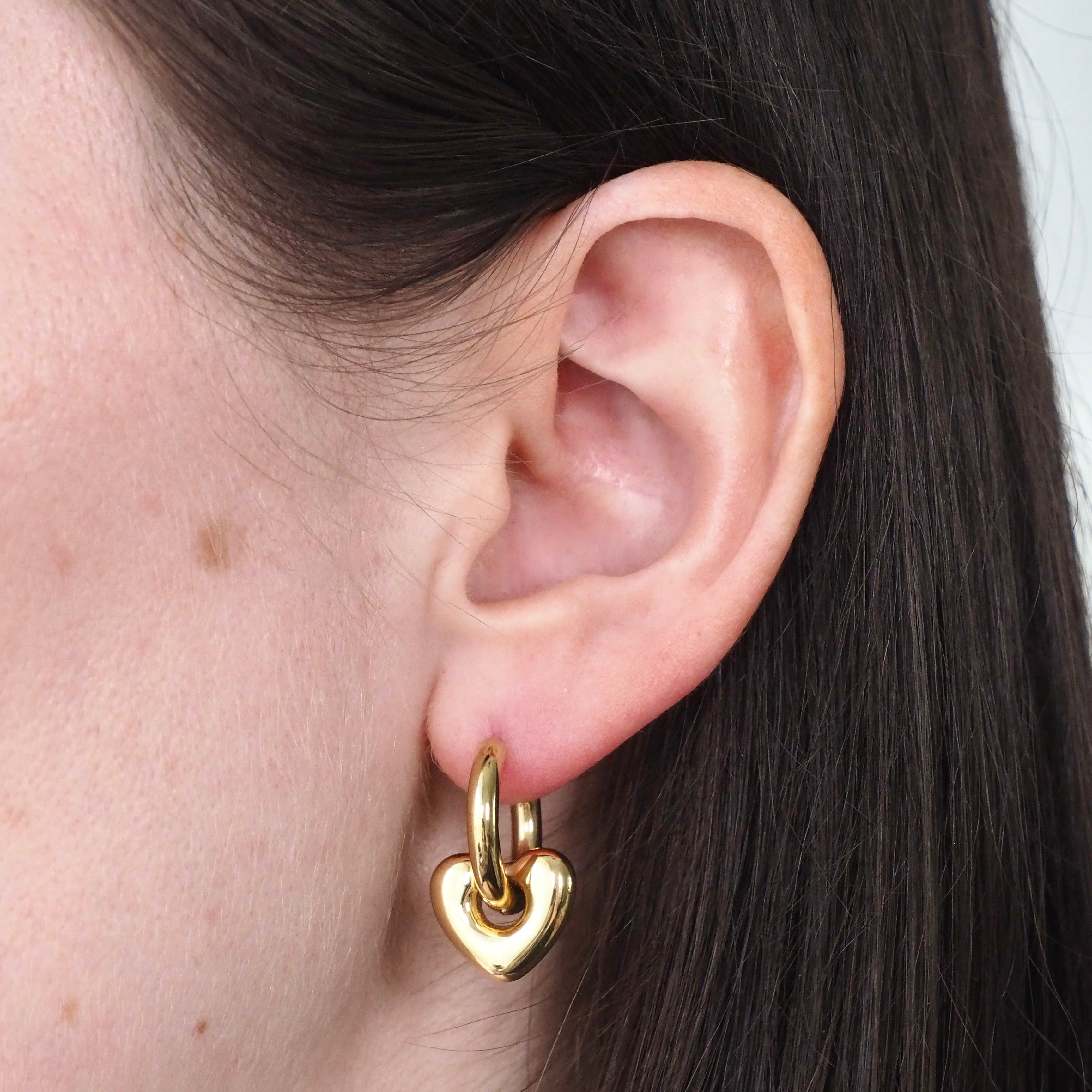 The Love Hoop Waterproof Earrings - Gold