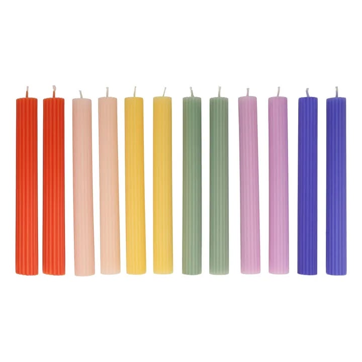 Rainbow Table Candles (x12)