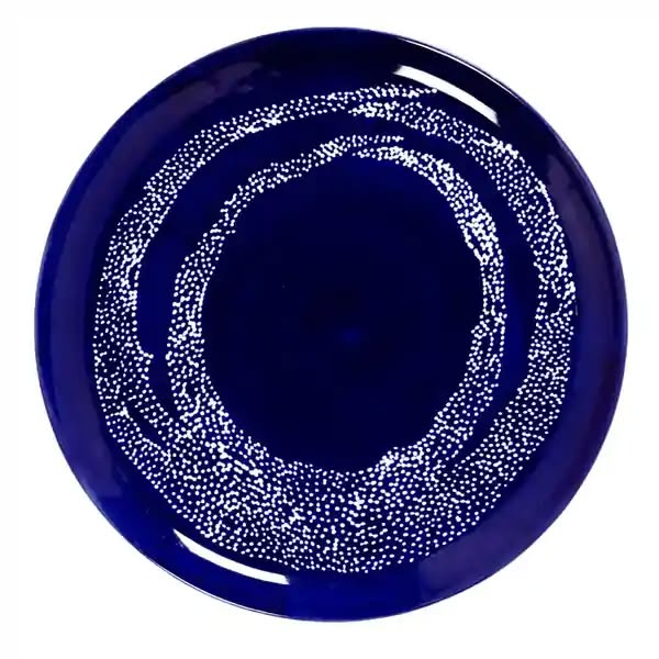 Set of 2 - Ottolenghi Feast Large Plate Blue with White Dots
