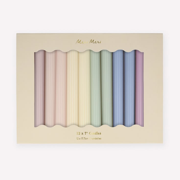 Pastel table candles (x12)