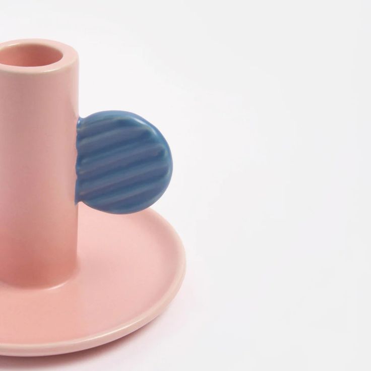 Pink & Blue Candle Holder
