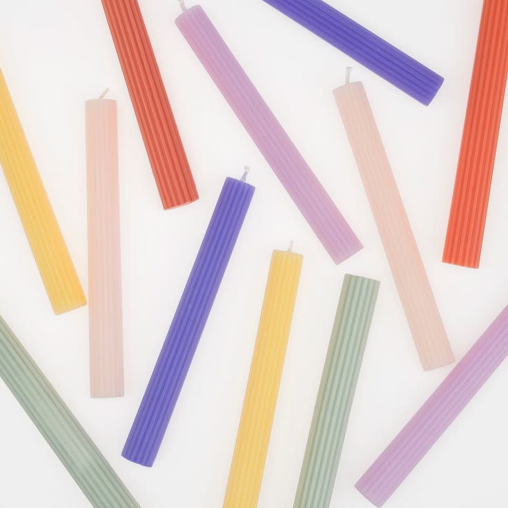 Rainbow Table Candles (x12)