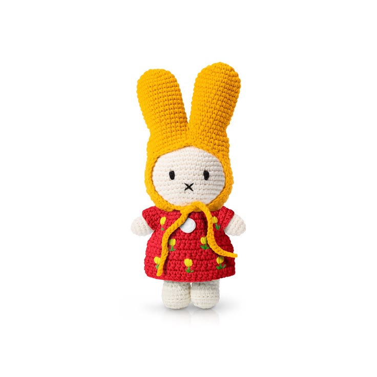 Miffy Handmade and her Red Tulip Dress + Yellow Hat