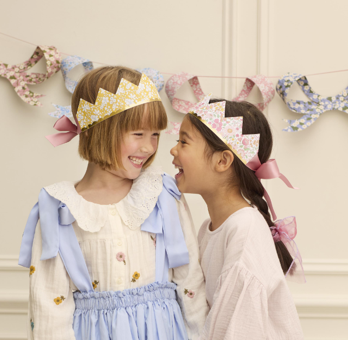 Meri Meri x Liberty Party Crowns (Pack of 8 in 8 colors)