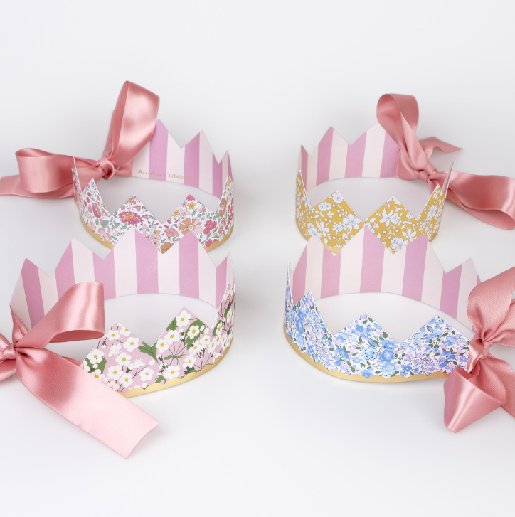 Meri Meri x Liberty Party Crowns (Pack of 8 in 8 colors)