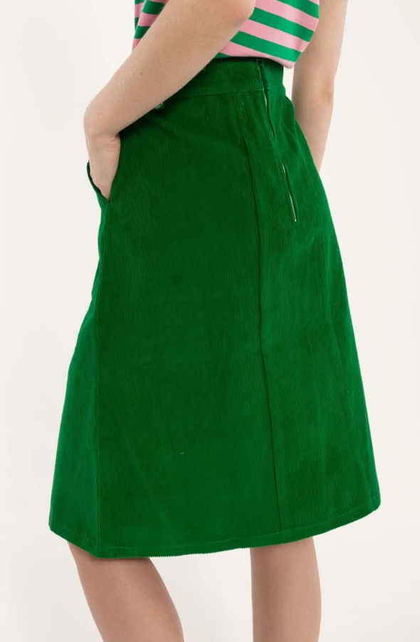 Danemaren Cord Skirt Grass Green - WAS $129.95