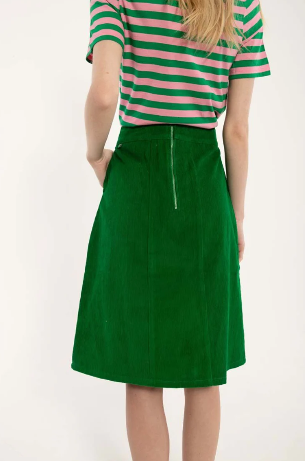 Danemaren Cord Skirt Grass Green - WAS $129.95