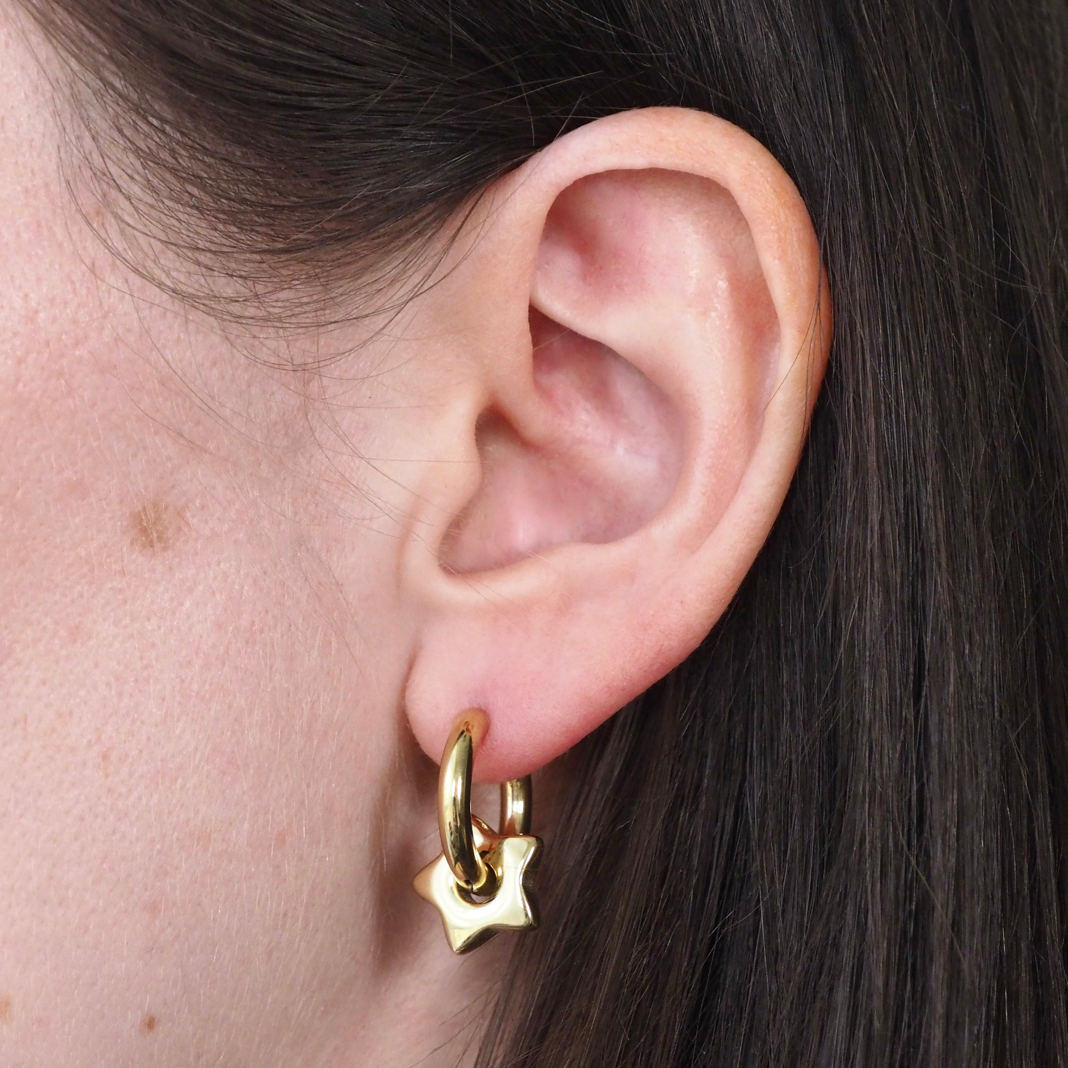 Stellar Hoop Waterproof Earrings - Gold