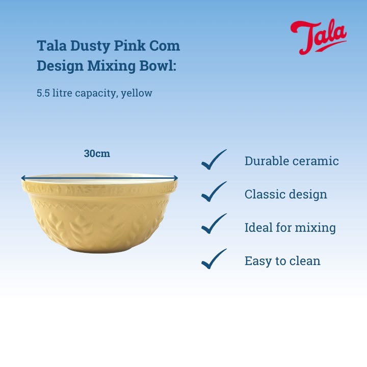 Tala Originals Yellow Stoneware Mixing Bowl 30cm