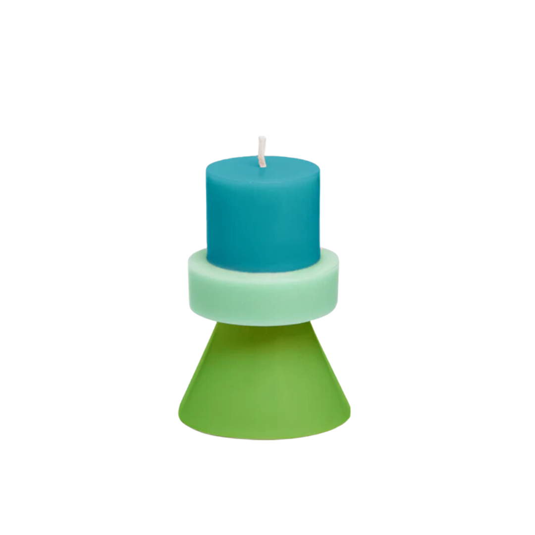 Mini Stack Candle - Sea Blue / Mint / Pistachio