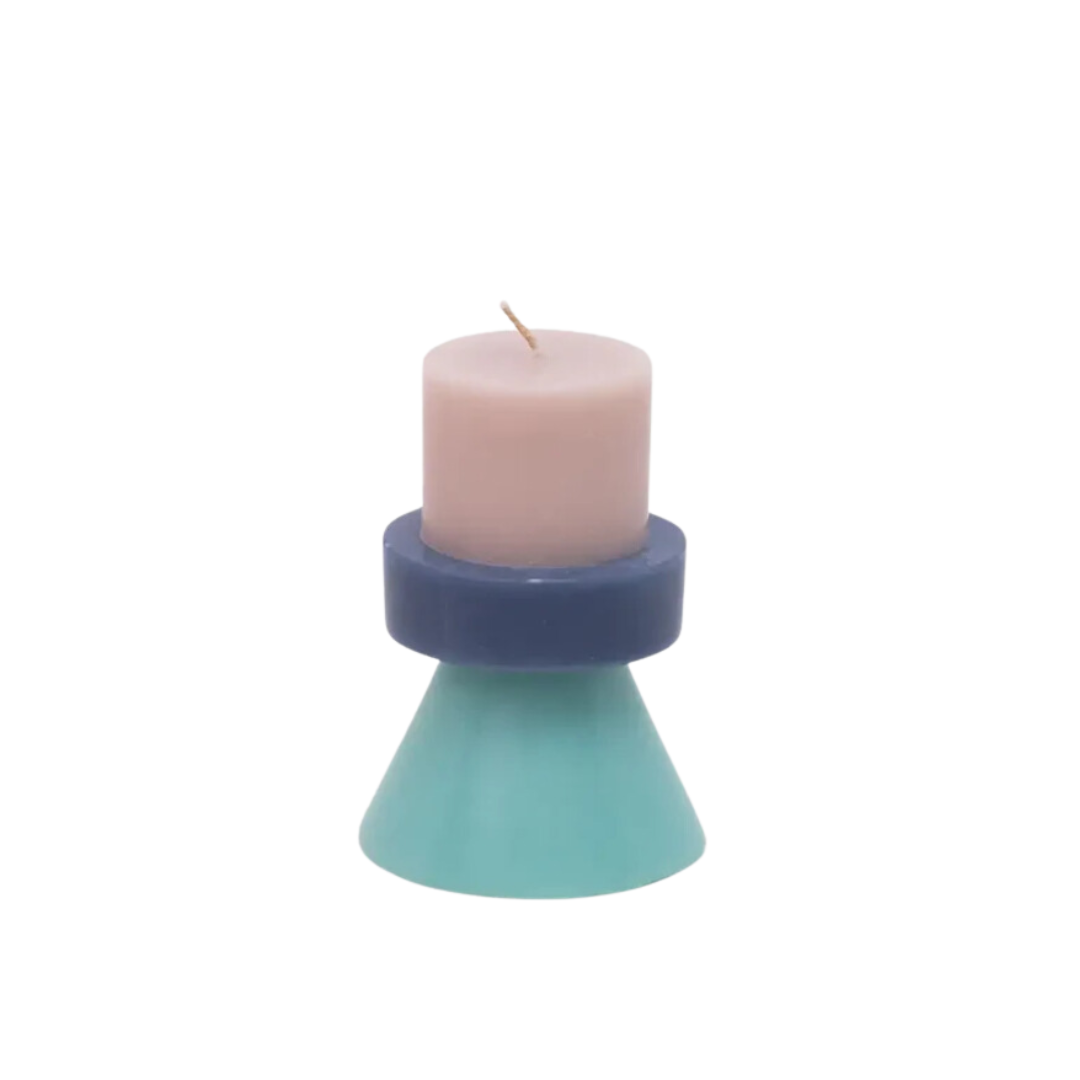 Mini Stack Candle - Nude / Powder Blue / Celeste