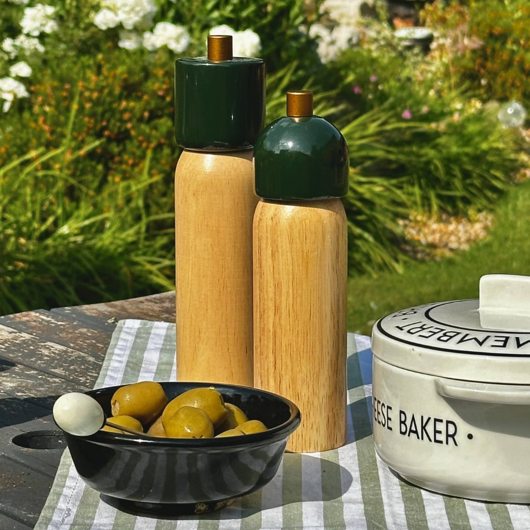 Salt & Pepper Grinder - Green & Gold