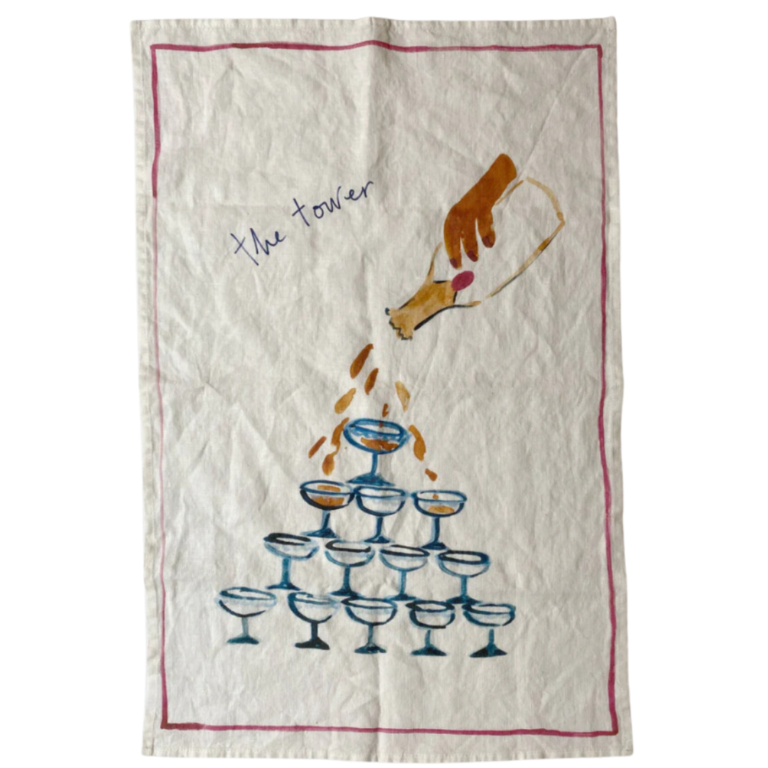 The Tower - Linen Tea Towel