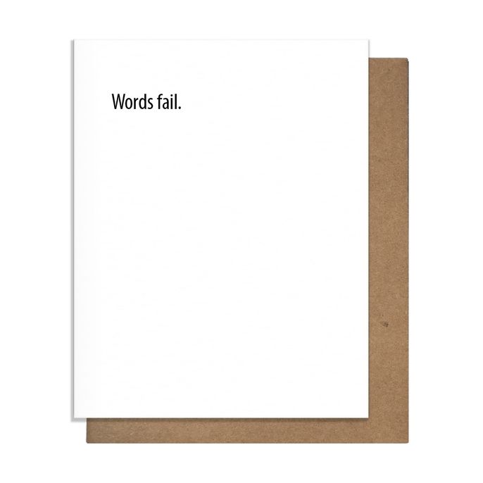 Words Fail - Card