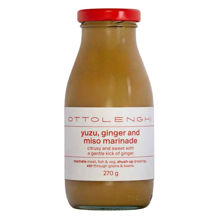 Ottolenghi Yuzu, Ginger and Miso Marinade 270g glass bottle with red lid