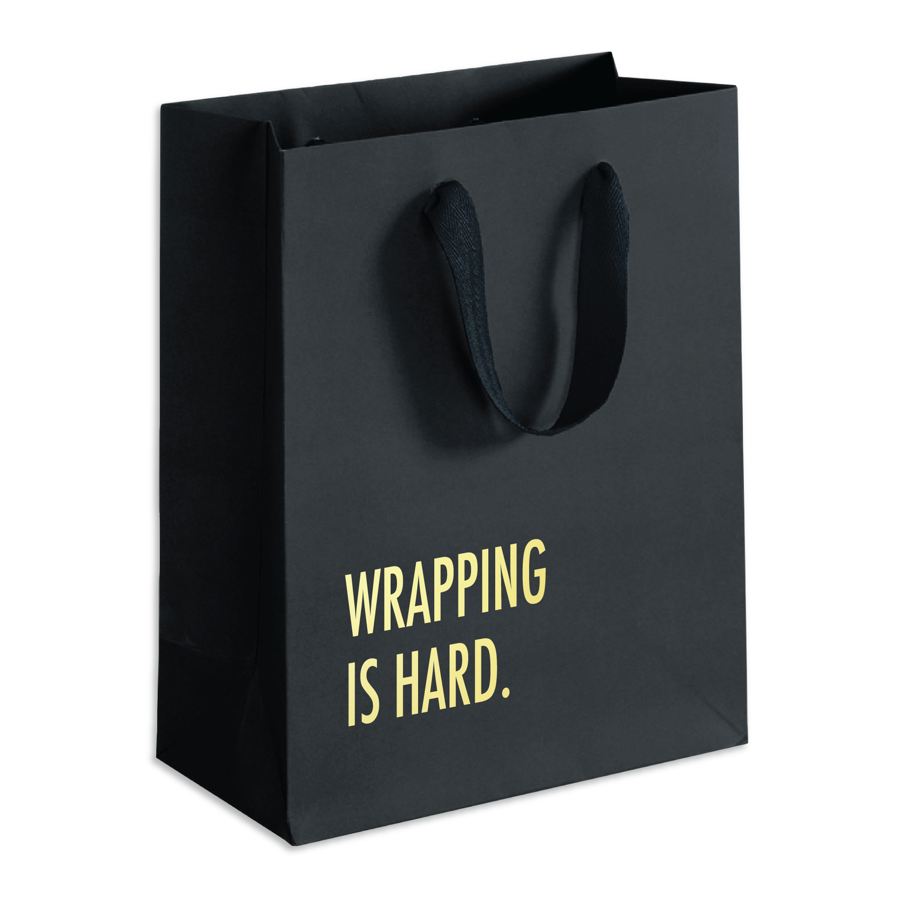 'Wrapping is Hard' Gift Bag (Black)