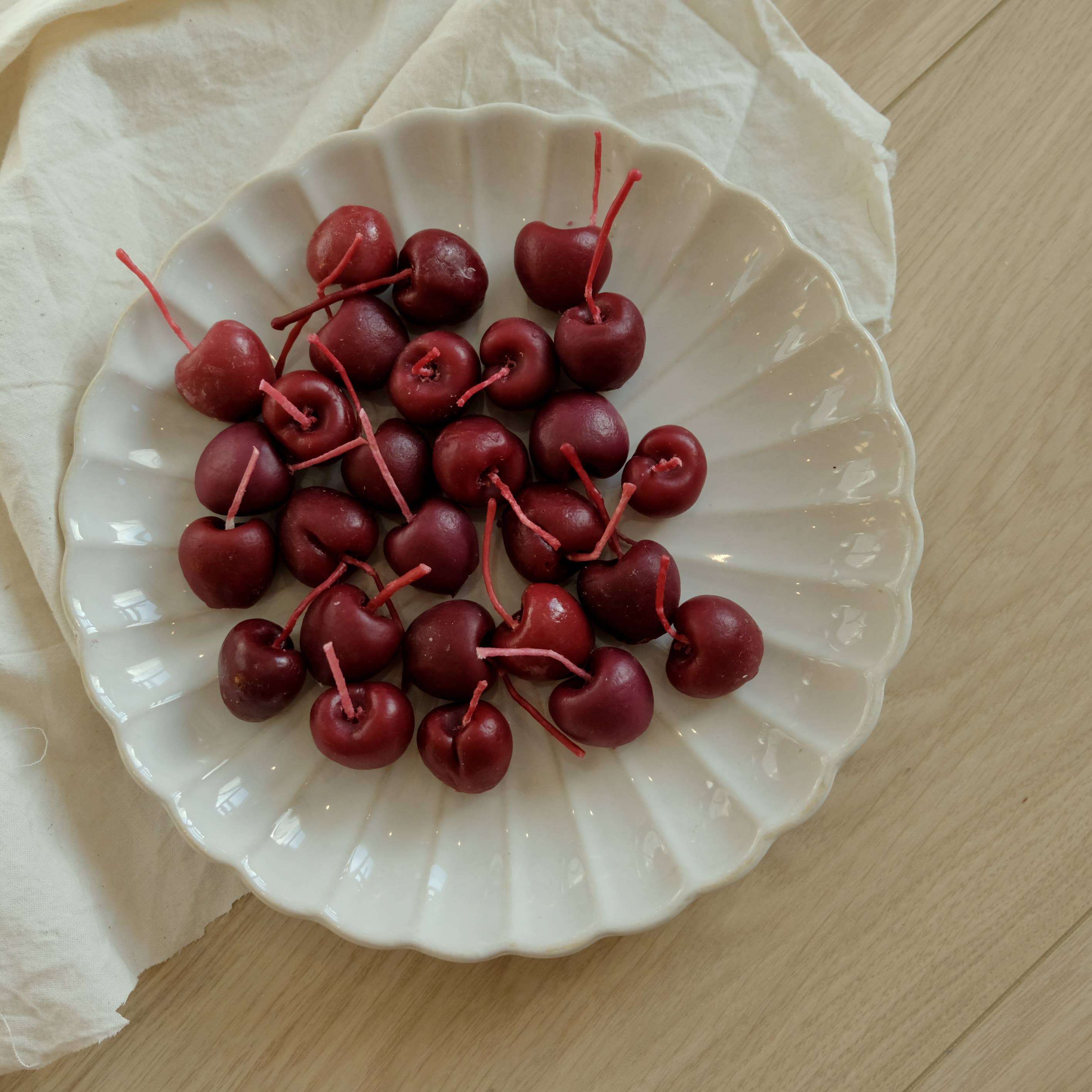 Cherry Beeswax Candles - Set 5