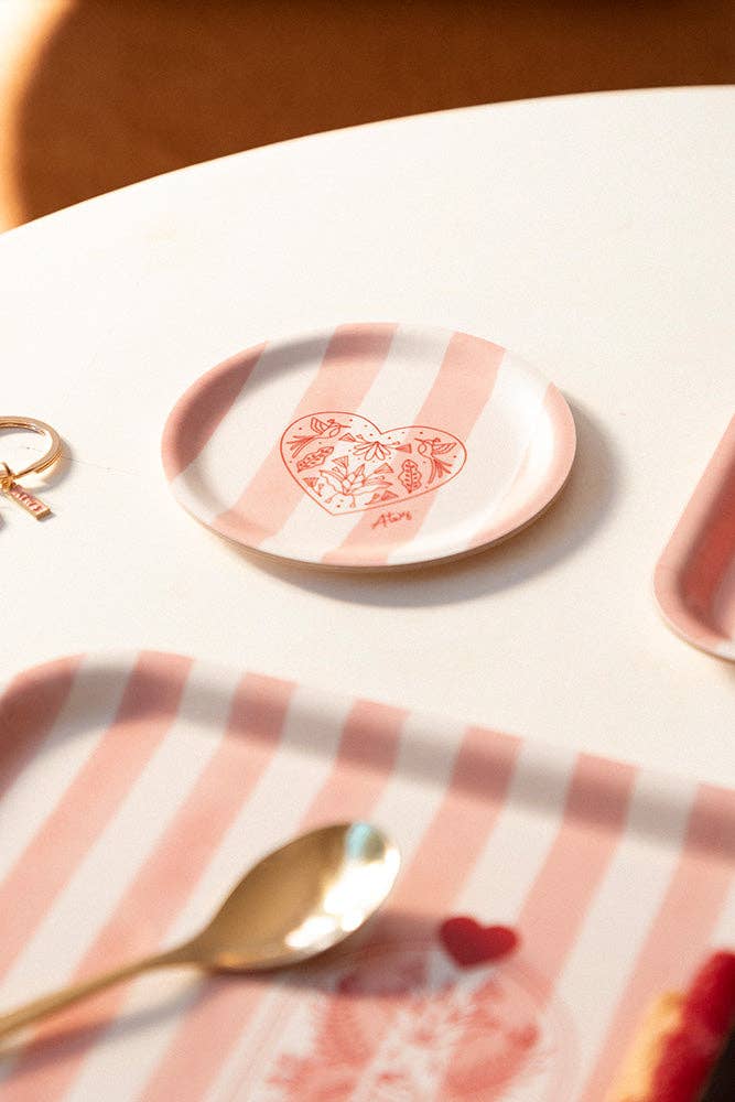 Pink Stripe Coasters - Set of 2
