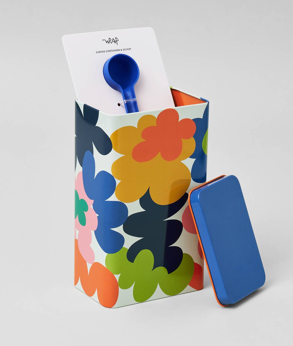 Abstract Flowers Storage Tin