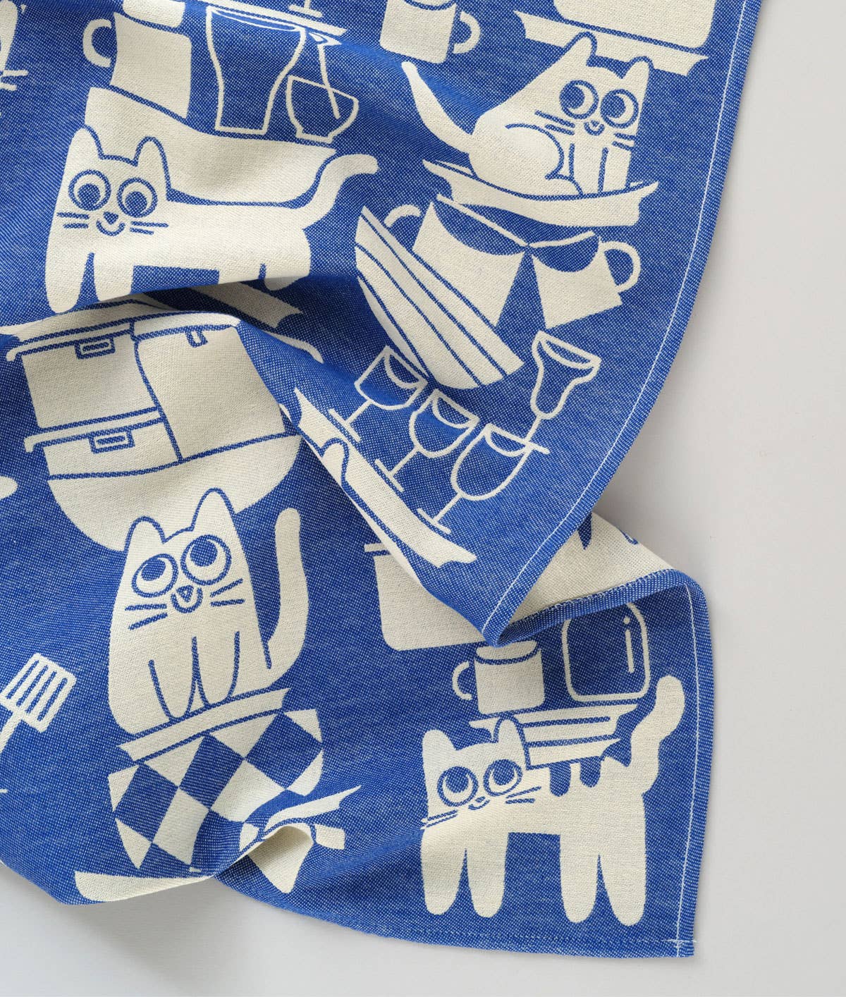 'Kitchen Cats' Cotton Tea Towel